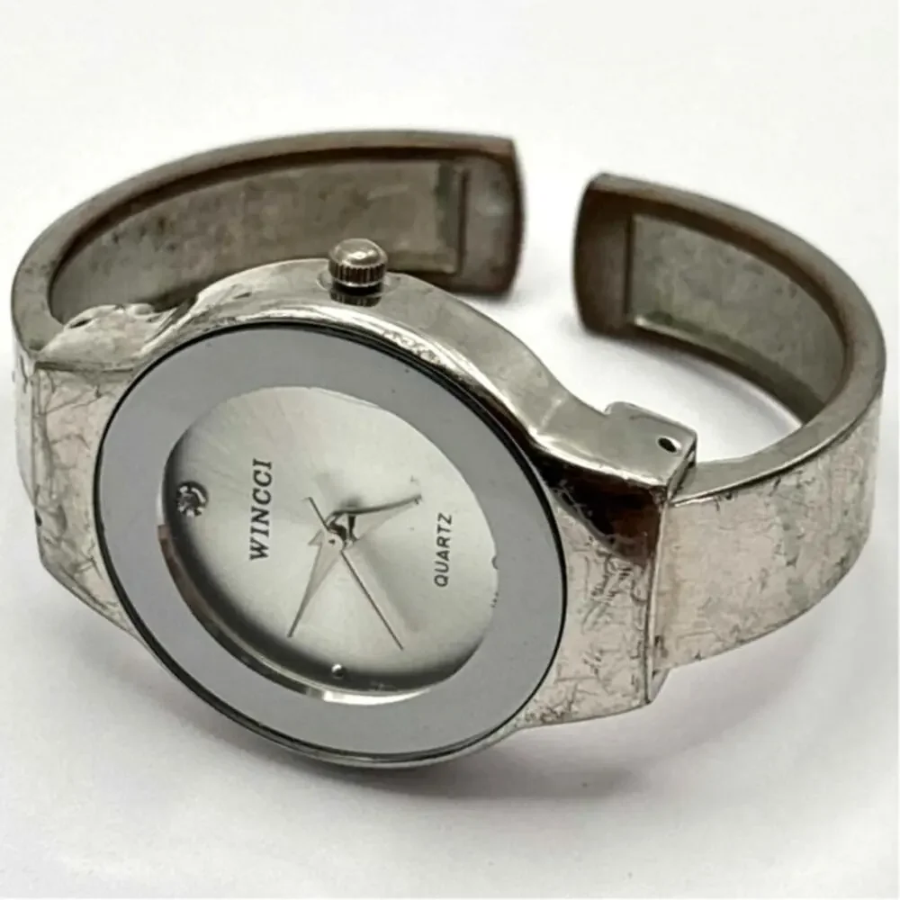 Vintage Silver Wincci Cuff Watch